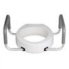 VEVOR Raised Toilet Seat with Arms, 300 lbs Load Capacity, 3.5-Inch Lift Height, Widened Commode Elevated Toilet Seat Riser with Padded Handles for Seniors, Elderly, Handicap, Disabled, and Adults