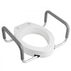VEVOR Raised Toilet Seat with Arms, 300 lbs Load Capacity, 3.5-Inch Lift Height, Widened Commode Elevated Toilet Seat Riser with Padded Handles for Seniors, Elderly, Handicap, Disabled, and Adults