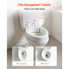 VEVOR Raised Toilet Seat, 300 lbs Load Capacity, 3.5-Inch Lift Height, Commode Elevated Toilet Seat Riser with Enlarged Opening for Seniors, Elderly, Handicap, Disabled, Adults, Fits Elongated Bowl
