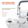 VEVOR Raised Toilet Seat, 3.5" Height Raised, 300 lbs Weight Capacity, for Standard Round Toilet, Aluminum Handrail, with EVA Armrest Padding, for Elderly, Handicap, Patient, Pregnant, Medical