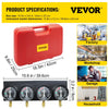 Bestauto Fuel Vacuum Carburetor Synchronize Tool Kit Fuel Vacuum Carburetor Synchronizer carb sync Gauge Set with Rubber Hose