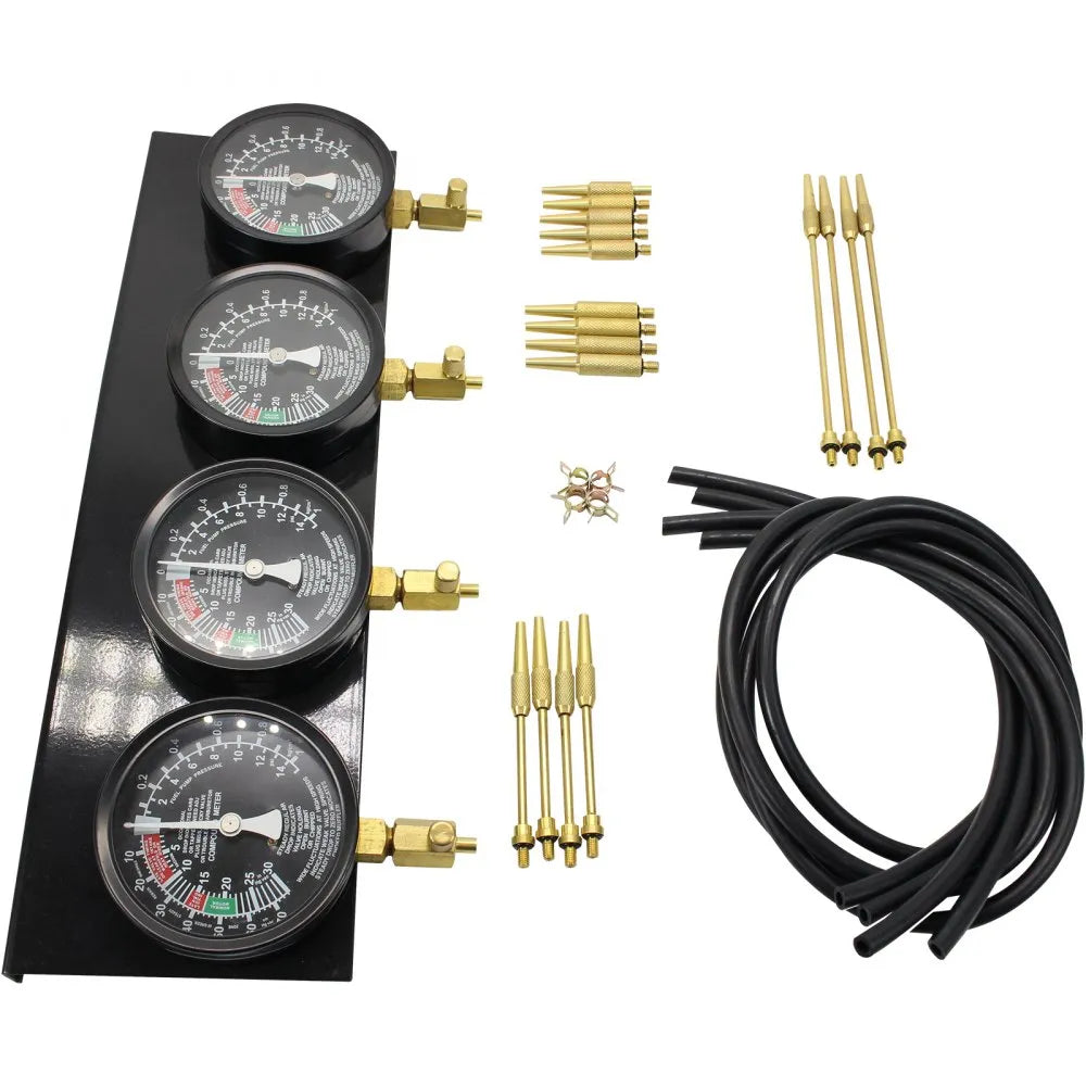Bestauto Fuel Vacuum Carburetor Synchronize Tool Kit Fuel Vacuum Carburetor Synchronizer carb sync Gauge Set with Rubber Hose