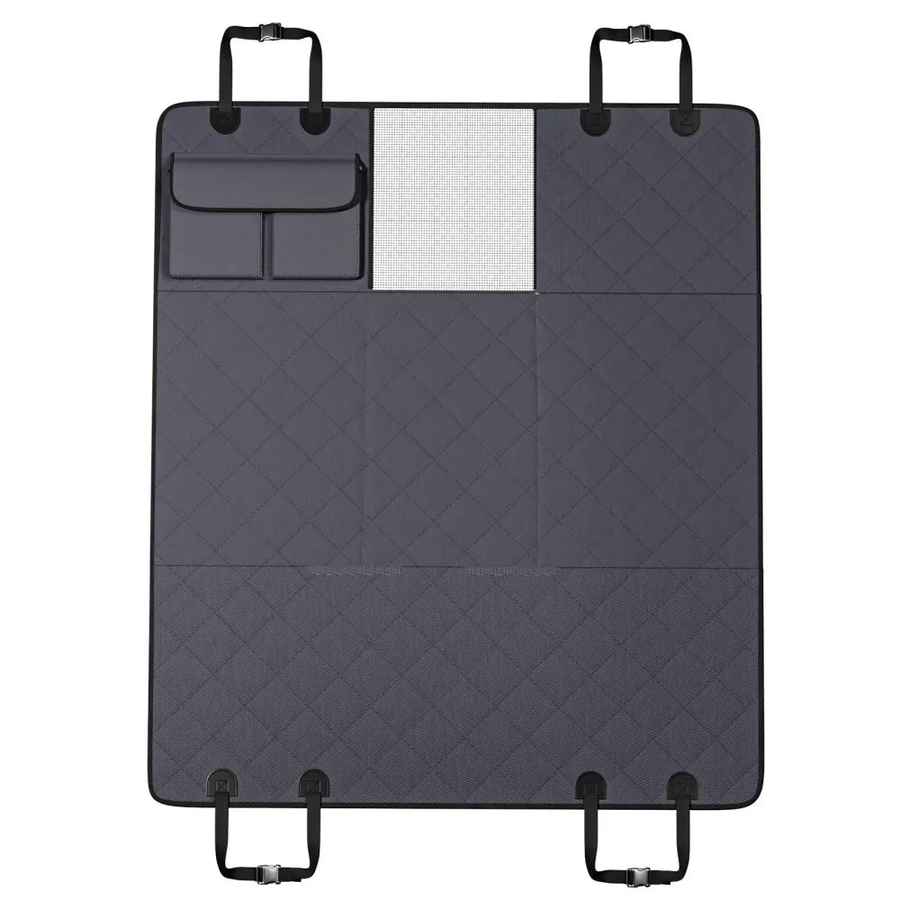 VEVOR Back Seat Extender for Dogs,Dog Hammock for Car Back seat,Waterproof Hard Bottom Dog Car Seat Cover for Back Seat 54"x24",Supports 400lbs with Mesh Window and Storage Pocket for Car, SUV