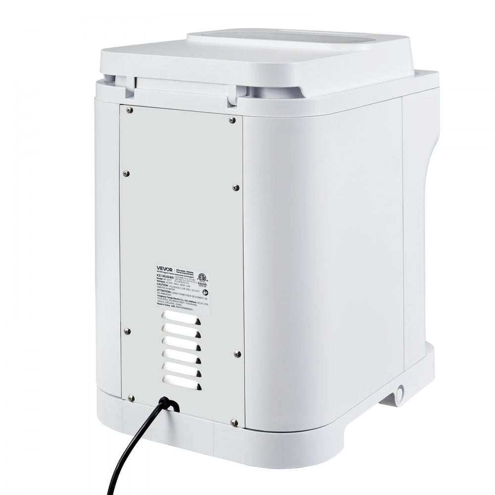 VEVOR Commercial Ice Shaver Crusher, 220lbs Per Hour Electric Snow Cone Maker with 4L Ice Cube Box, 350W 1500RPM Tabletop Shaved Ice Machine for Parties Events Bar, Home and Commercial Use (White)