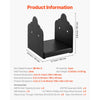 VEVOR 6x6 Post Base 2 Pcs, Inner Size 5.9x5.55 inch / 150x141 mm Post Brackets, Heavy Duty Carbon Steel Decking Posts, Wood Posts Brackets for Pavilion Deck Railing Support Deck Base Plate, Black