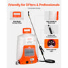 VEVOR Battery Powered Backpack Sprayer, 0-90 PSI Adjustable Pressure, 4 Gallon Tank, Back Pack Sprayer with 8 Nozzles and 2 Wands, 12V 8Ah Battery, Wide Mouth Lid for Weeding, Spraying, Cleaning