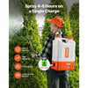 VEVOR Battery Powered Backpack Sprayer with Cart, 0-94 PSI Adjustable Pressure, 4 Gallon Tank on Wheels, with 8 Nozzles and 2 Wands, 12V 7.2Ah Battery, Wide Mouth Lid for Weeding, Spraying, Cleaning
