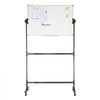 VEVOR Rolling Magnetic Whiteboard, Double-sided Mobile Whiteboard 36x24 Inches, Adjustable Height Dry Erase Board with Wheels, 1 Magnetic Erase & 3 Dry Erase Markers & Movable Tray Office, School