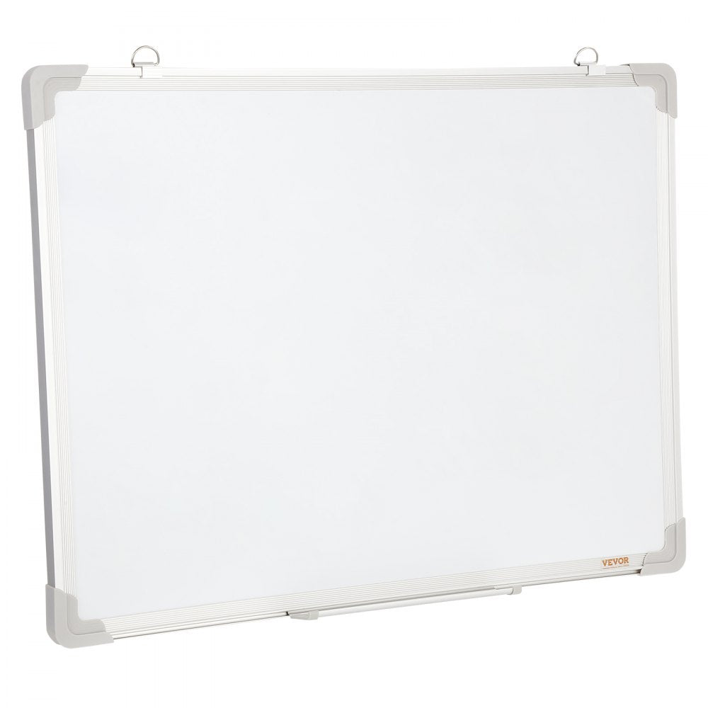 VEVOR Magnetic Whiteboard, 24 x 18 Inches, Dry Erase Board for Wall with Aluminum Frame, White Board Includes 1 Magnetic Erase & 2 Dry Erase Marker & Movable Tray for Office Home Restaurant and School