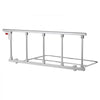 VEVOR Foldable Bed Rail for Elderly, 48 in Bedside Assist Rail with Fixing Strap, Adjustable Height Pipe Bedside Cane, High-Strength Metal Senior Bed Bar, Hand Guard Grab Fits King, Queen, Full, Twin