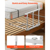 VEVOR Foldable Bed Rail for Elderly, 28 in Bedside Assist Rail with Fixing Strap, Adjustable Height Pipe Bedside Cane, High-Strength Metal Senior Bed Bar, Hand Guard Grab Fits King, Queen, Full, Twin