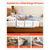 VEVOR Foldable Bed Rail for Elderly, 28 in Bedside Assist Rail with Fixing Strap, Adjustable Height Pipe Bedside Cane, High-Strength Metal Senior Bed Bar, Hand Guard Grab Fits King, Queen, Full, Twin