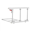 VEVOR Foldable Bed Rail for Elderly, 28 in Bedside Assist Rail with Fixing Strap, Adjustable Height Pipe Bedside Cane, High-Strength Metal Senior Bed Bar, Hand Guard Grab Fits King, Queen, Full, Twin