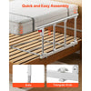 VEVOR Foldable Bed Rail for Elderly, 38 in Bedside Assist Rail with Fixing Strap, Adjustable Height Pipe Bedside Cane, High-Strength Metal Senior Bed Bar, Hand Guard Grab Fits King, Queen, Full, Twin