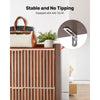 VEVOR Shoe Cabinet with 2 Flip Drawers, Mid-Century Shoes Storage Cabinet with Anti-Tipping Device, Freestanding Fluted Shoe Organizer, Ideal for Entrance, Hallway, Bedroom, Living Room, Walnut