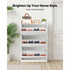 VEVOR Shoe Cabinet with 3 Flip Drawers, Modern Shoes Storage Cabinet with Anti-Tipping Device, Freestanding Shoe Rack Organizer, Ideal for Entryway, Hallway, Bedroom, Living Room, Closet, White