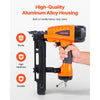 VEVOR Pneumatic Staple Gun, 16 Gauge 7/16-inch Medium Crown Pneumatic Stapler 1" to 2" Length, 70-120PSI Heavy Duty Air-Powered Staple Gun for Roof Decking, Wall Sheathing, Fencing and Subflooring