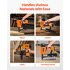 VEVOR Pneumatic Staple Gun, 16 Gauge 7/16-inch Medium Crown Pneumatic Stapler 1" to 2" Length, 70-120PSI Heavy Duty Air-Powered Staple Gun for Roof Decking, Wall Sheathing, Fencing and Subflooring