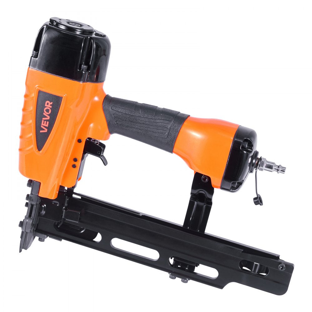 VEVOR Pneumatic Staple Gun, 16 Gauge 7/16-inch Medium Crown Pneumatic Stapler 1" to 2" Length, 70-120PSI Heavy Duty Air-Powered Staple Gun for Roof Decking, Wall Sheathing, Fencing and Subflooring