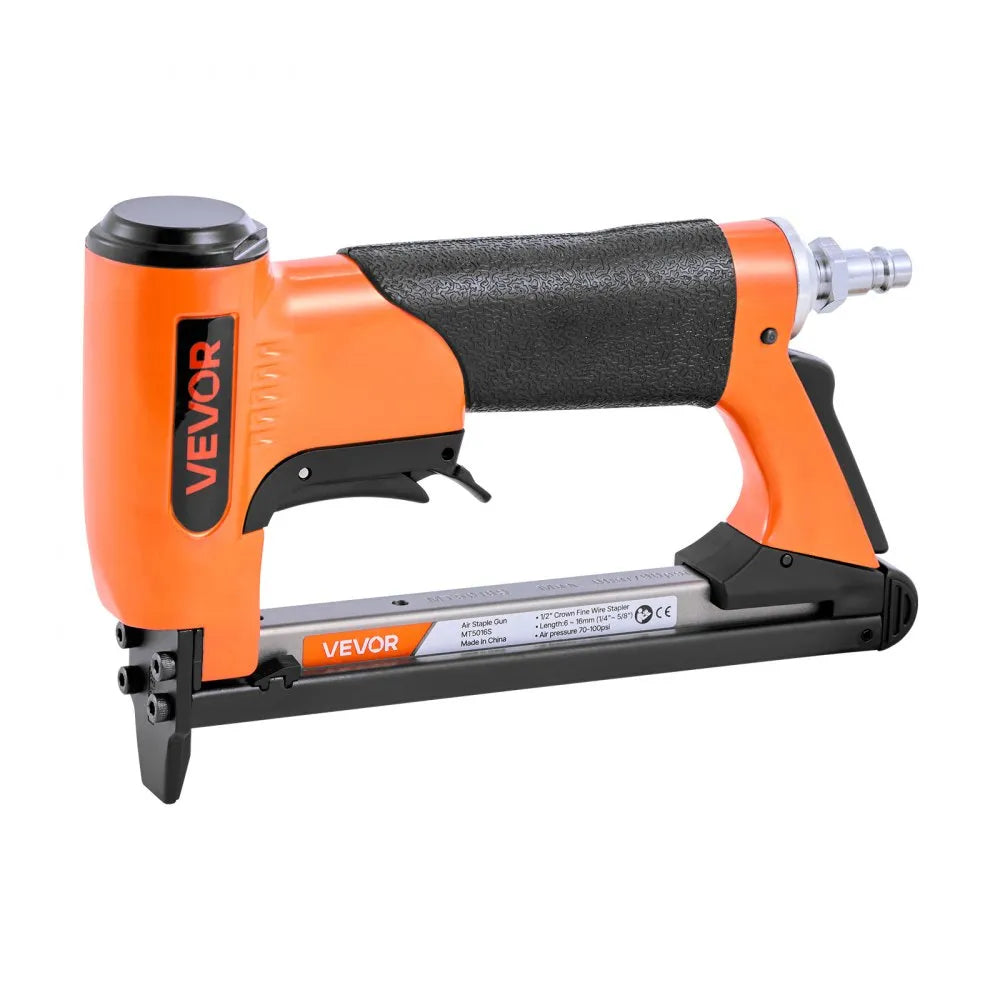 VEVOR Pneumatic Staple Gun, 20 Gauge Air Upholstery Stapler for 50 Series Fine Wire Staples 1/2" Crown 1/4"-5/8" Length, Max 110PCS Loading Air Staple Gun for Upholstering, Woodworking, DIY Projects