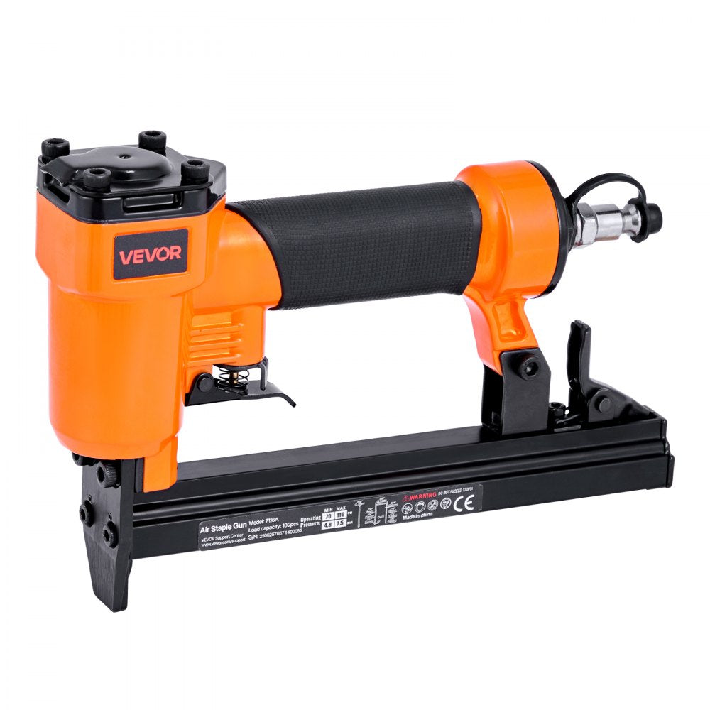 VEVOR Pneumatic Staple Gun, 22 Gauge Pneumatic Upholstery Stapler for 71 Series Fine Wire Staples 3/8-inch Crown 5/32"-5/8" Length, 70-110 PSI Air Staple Gun for Woodworking, Upholstering, DIY Project