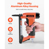 VEVOR Pneumatic Staple Gun, 22 Gauge Long-Nose Upholstery Stapler for 71 Series Fine Wire Staples 3/8-inch Crown 1/4"-5/8" Length, Max 180PCS Loading Air Staple Gun for Upholstering, Woodworking, DIY