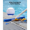 VEVOR Swimming Pool Cleaning Kit, Includes 2 Detachable Brush Heads (20 Inch / 5.5 Inch) and 2 Pool Skimmer Nets, 4-in-1 Inground/Above Ground Pools Cleaning Tools Set for Leaf, Fine Mesh, No Poles