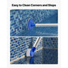 VEVOR Swimming Pool Cleaning Kit, Includes 2 Detachable Brush Heads (20 Inch / 5.5 Inch) and 2 Pool Skimmer Nets, 4-in-1 Inground/Above Ground Pools Cleaning Tools Set for Leaf, Fine Mesh, No Poles