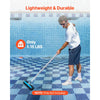VEVOR Pool Brush Head, 20 Inch Scrub Brushes with Nylon Bristles and Aluminum Pole Connector, Heavy Duty Curved Brush Head for Cleaning Inground/Above Ground Swimming Pool Walls, Pole Not Included