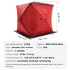 VEVOR Portable Ice Shelter, 3-4 Person Insulated Pop-Up Ice Fishing Tent, 35 Square Feet Fishable Area, Thermal Ice Shanty for Winter Fishing, Ice Cube with Anchors, Ropes, Carrying Bag, 71"x71", Red