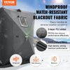 VEVOR Portable Ice Shelter, 3-4 Person Pop-Up Ice Fishing Tent, 43 Square Feet Fishable Area, Ice Shanty for Winter Fishing, Waterproof Oxford Ice Cube with Anchors/Ropes/Carrying Bag, 90"x90", Black
