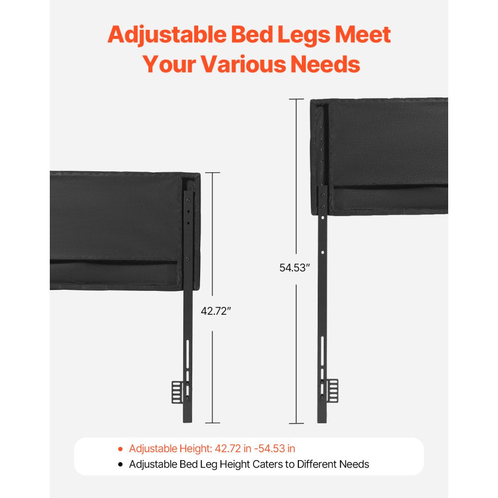 VEVOR Headboard, Queen Size Headboard with Adjustable Height, Comfortable Diamond Tufted for Queen Size Bed, W62.2 x H(42.72-54.53) x D2.76 in, Ideal for Bedroom, Hotel, Homestay, Dormitory, Black