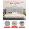 VEVOR Headboard, Full Size Headboard with Adjustable Height, Comfortable Diamond Tufted for Full Size Bed, W 56.3 x H（35.6-47.4）inches, Ideal for Bedroom, Hotel, Homestay, Dormitory, Light Grey