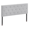 VEVOR Headboard, Full Size Headboard with Adjustable Height, Comfortable Diamond Tufted for Full Size Bed, W 56.3 x H（35.6-47.4）inches, Ideal for Bedroom, Hotel, Homestay, Dormitory, Light Grey