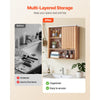 VEVOR Bathroom Wall Cabinet, with Door and Adjustable Shelf, Over the Toilet Storage Medicine Cabinet Wall Mounted, Hanging Organizer with Shelves and Open Partition for Laundry Room Kitchen Restroom