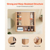 VEVOR Bathroom Wall Cabinet, with Door and Adjustable Shelf, Over the Toilet Storage Medicine Cabinet Wall Mounted, Hanging Organizer with Shelves and Open Partition for Laundry Room Kitchen Restroom