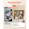 VEVOR Bathroom Wall Cabinet, with 2 Doors and Adjustable Shelf, Over the Toilet Storage Medicine Cabinet Wall Mounted, Hanging Organizer with Shelves & Open Partition for Laundry Room Kitchen Restroom