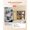VEVOR Bathroom Wall Cabinet, Door and Adjustable Shelf with 5 Height Levels, Over the Toilet Storage Medicine Cabinet Wall Mounted, Hanging Organizer with Shelves for Laundry Room Kitchen Restroom