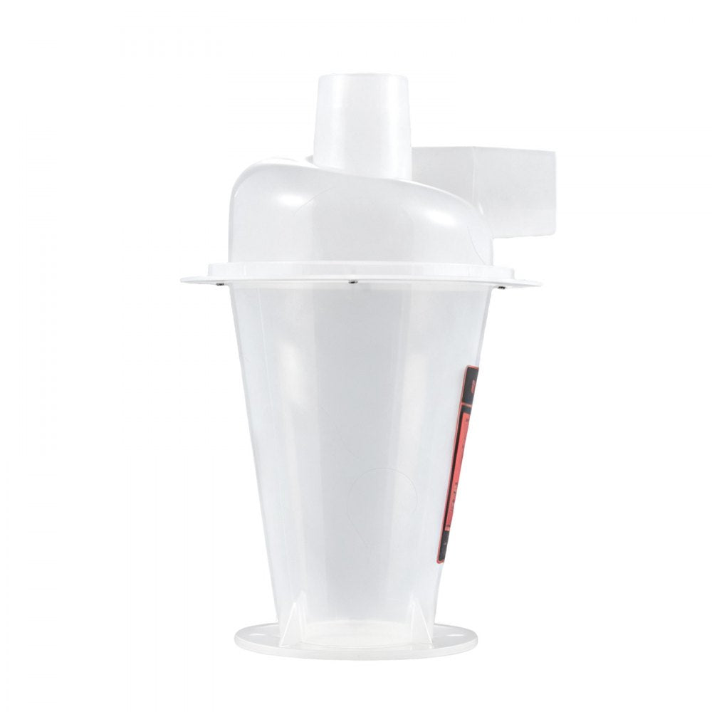 VEVOR Cyclone Dust Separator Kit, 2 inch O.D. Dust Collector Translucent PP, Great for Woodworking and Shop Wet/Dry Vacuums, Fits Various Buckets (Exclude), with Elbow Adapter, Hardware, Sealing Pad
