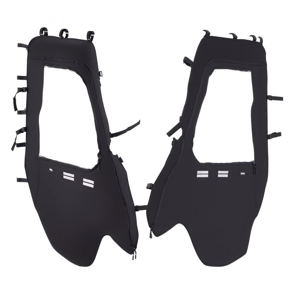 VEVOR Cab Enclosure Upper Doors, Compatible with Hisun 500 700/Axis 500 700, Soft Upper Doors, Windproof & Waterproof Upgraded Zipper UTV Soft Side Window Kit, Work with Side Mirrors and Windshields