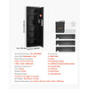 VEVOR Wall Safe, 4-Tier Hidden Wall Mounted Gun Safe with Password & Key, Q235 Cold-Rolled Steel In-Wall Box with LED Lighting, 3 Adjustable Shelves & Key Holders for Money, Jewelry, Passport, Black