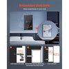 VEVOR Wall Safe, 3-Tier Hidden Wall Mounted Safe with Password & Key, Q235 Cold-Rolled Steel In-Wall Box with LED Lighting, 2 Adjustable Shelves & 5 Key Holders for Money, Jewelry, Passport, Black
