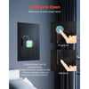 VEVOR Wall Safe, 3-Tier Hidden Wall Safe with Fingerprint, Password, Key & Turning Knob, Q235 Cold-Rolled Steel In-Wall Box with Adjustable Shelves & Key Holders for Money, Jewelry, Passport, Document