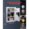 VEVOR 0.83 sq.ft Wall Safe, 3-Tier Hidden Wall Safe with Password, Key & Turning Knob, Q235 Cold-Rolled Steel In-Wall Box with Adjustable Shelves & Mounting Holes for Money, Jewelry, Passport, White