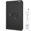 VEVOR 25.59" Tall Wall Safe, 3-Tier Hidden Wall Safe with Keypad, 3 Removable Shelves & 6 Key Holders, Q235 Cold-Rolled Steel In Wall Safe with LED Light & Vibration Alarm for Money, Jewelry, Passport
