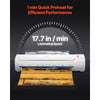 VEVOR Laminator Machine, Cold and Hot Laminator for Max A3 Paper Size, 1 min Quick Warm Thermal Laminator, 3-5 mil Thickness, Ideal for Home, Office, Business, or School Supplies, White + Grey