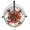 VEVOR Wall Mounted Fan with Lights, 21 inch Wall Mount Fan with Remote, 6 Speeds Plug in Wall Fan, Timer, 360°Adjustable Tilt for Bedroom,Garage,Workshop (Compatible 4 E26 Bulb Sockets,No Bulb)