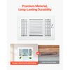VEVOR 6 x 10 Inch Floor Registers, 6-Pack Floor Vents, HVAC 3-Direction Iron Vent Grilles for Home/Office Wall & Ceiling, Rustproof Anti-Peeling Air Vents Deflector Adjustable with Metal Damper, White