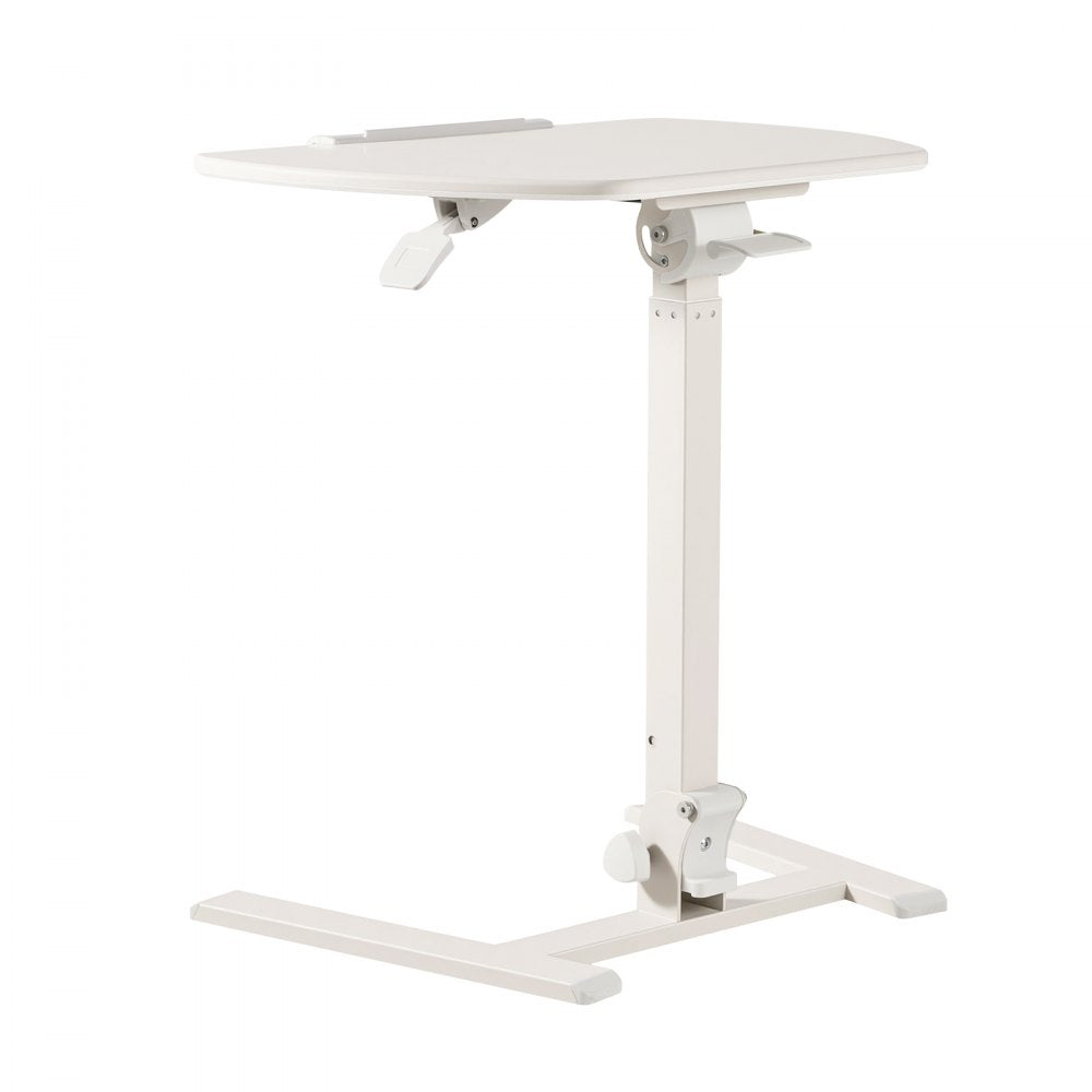 VEVOR Standing Desk, Adjustable Height Mobile Stand Up Desk with Tilting Desktop, 25.6 x 19 in Small Computer Sit Stand Workstation, 33 lbs Capacity, Pneumatic Lift for Home Office, Fully Assembled