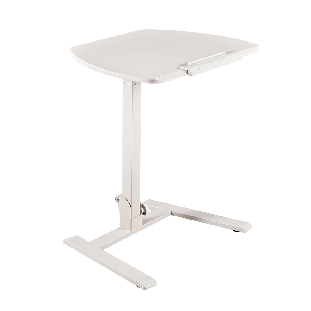 VEVOR Standing Desk, Adjustable Height Mobile Stand Up Desk with Tilting Desktop, 25.6 x 19 in Small Computer Sit Stand Workstation, 33 lbs Capacity, Pneumatic Lift for Home Office, Fully Assembled
